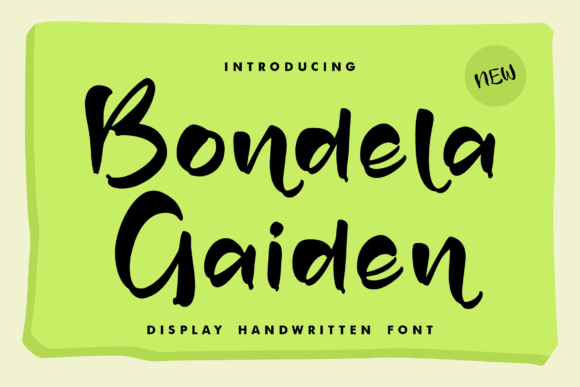 Bondela Gaiden: A Handwritten Font for Editorial Identity
