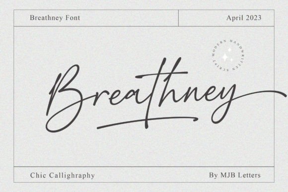 Breathney: A Charming Handwritten Font for Modern Marketing