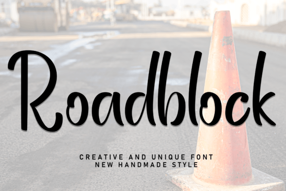 Roadblock Font: The Sweet Handwritten Typeface for Your Creative Projects